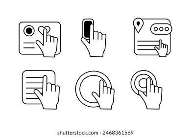Mobile App Essentials Vector Set Icon Templates for User Interfaces