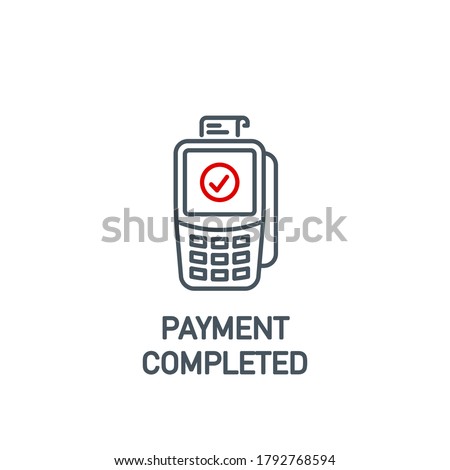mobile app icon contactless payment NFC smartphone via POS terminal banner isolated on white. payment method outline symbol. Acquiring bank payment icon. Quality element terminal with editable Stroke