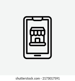  mobile app icon, isolated bazaar icon in light grey background, perfect for website, blog, logo, graphic design, social media, UI, mobile app