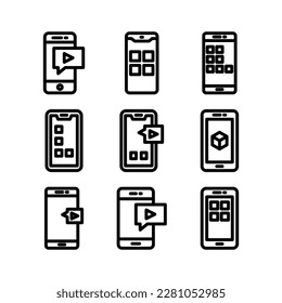 mobile app icon or logo isolated sign symbol vector illustration - Collection of high quality black style vector icons
