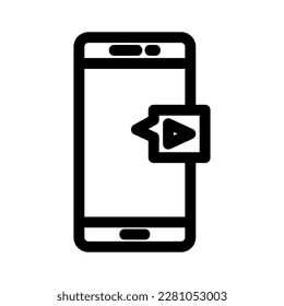 Mobiles app-Symbol oder Logo einzeln auf Zeichen, Vektorgrafik - qualitativ hochwertige Vektorsymbole mit schwarzem Hintergrund
