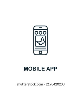 Mobile App icon. Monochrome simple Web Design icon for templates, web design and infographics