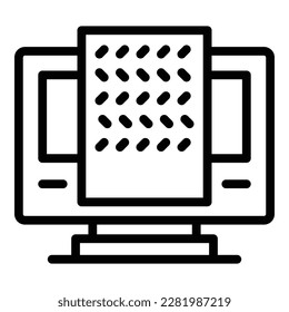 Mobile app icon outline vector. Build process. Data team