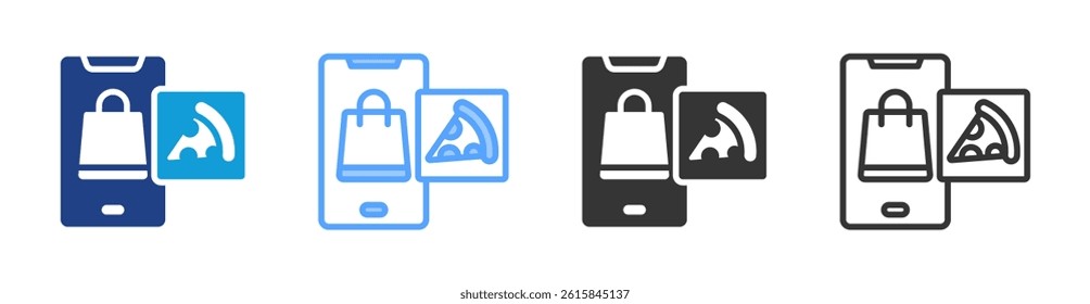 Mobile App icon set multiple style collection