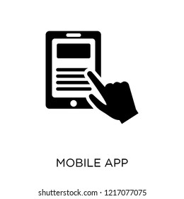 Mobile app icon. Mobile app symbol design from Programming collection. Simple element vector illustration on white background.