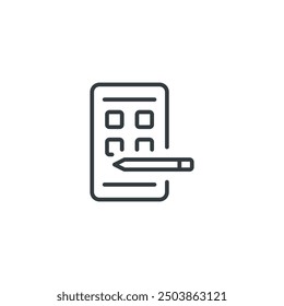 Mobile app icon, vector illustration