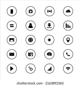 Design-Vektor für mobile App-Symbole