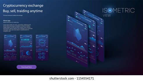  Mobile app infographic template with modern design weekly and annual statistics graphs. Pie charts, workflow, web design, UI elements. Vector EPS 10