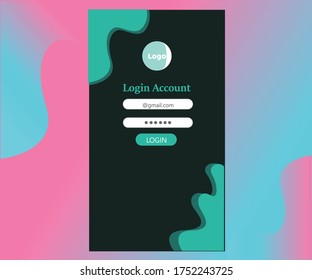 mobile app-Login-Zielseite-Design-Vorlage.
