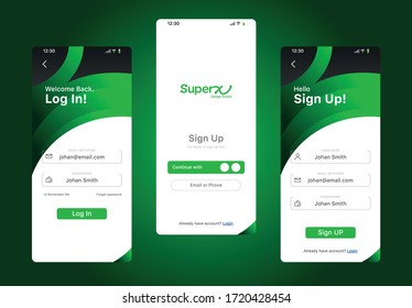 Mobile app Login page Ui design