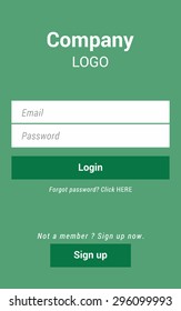  Mobile APP login screen, modern and clean design in vector.