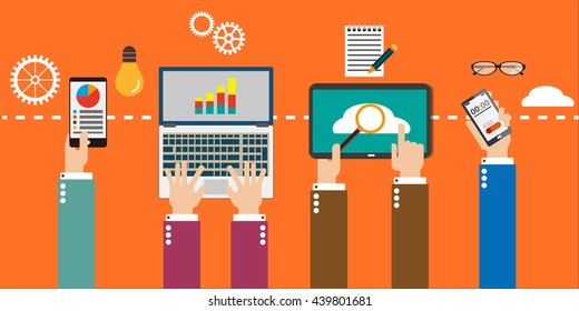 mobile app market concept background