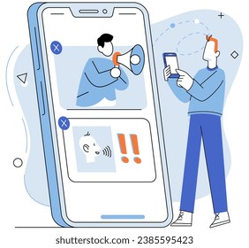 Mobile app marketing vector illustration. Capitalization strategies play vital role in maximizing returns in mobile app industry The mobile app marketing metaphor likens app promotion to digital