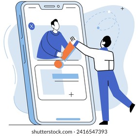 Mobile app marketing vector illustration. Advertising plays vital role in promoting apps and driving user acquisition Promotion techniques are essential for increasing app visibility and attracting