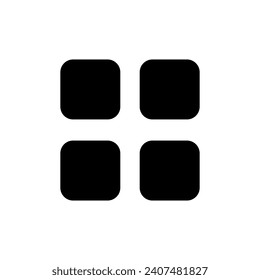 Icono de Ui glifo negro del menú de aplicación móvil. Elemento interactivo de la pantalla del teléfono. Diseño de interfaz de usuario. Símbolo de silueta en el espacio blanco. Pictograma sólido para web, móvil. Ilustración vectorial aislada