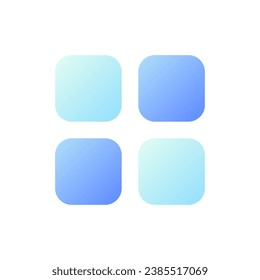 Mobile app menu pixel perfect flat gradient two-color ui icon. Interactive element of phone screen. Simple filled pictogram. GUI, UX design for mobile application. Vector isolated RGB illustration
