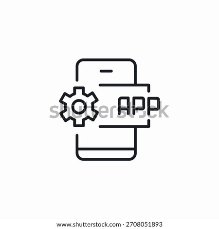 mobile app modification icon sign vector