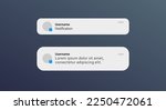 Mobile app notification mockup. Vector illustration.