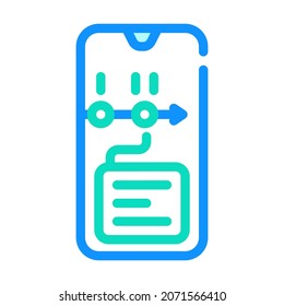mobile app for planning color icon vector. mobile app for planning sign. isolated symbol illustration
