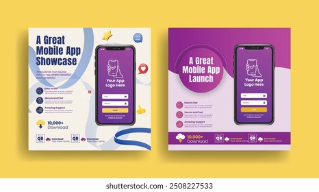 Promoção de aplicativos móveis e desenvolvimento de aplicativos móveis postagens de mídias sociais, anúncios de banner de promoção de software, 
design de publicidade promocional de reparo de telefone com ilustração de smartphone 3d