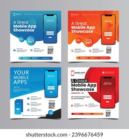mobile app promotion social media Post 