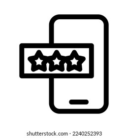 mobile app rating icon or logo isolated sign symbol vector illustration - high quality black style vector icons
