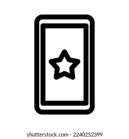 Mobiles app-Rating-Symbol oder Logo einzeln auf Zeichen, Vektorgrafik - hochwertige Vektorsymbole mit schwarzem Hintergrund
