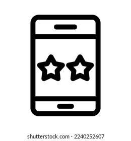 mobile app rating icon or logo isolated sign symbol vector illustration - high quality black style vector icons
