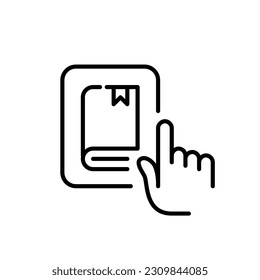 Mobile app for reading. Choosing a book in e-library. Easy access at finger tap. Pixel perfect, editable stroke