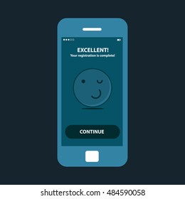 Mobile app single screen ui kit. Excellent screen.
