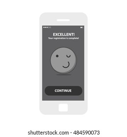 Mobile app single screen ui kit. Excellent screen.