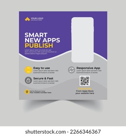 Mobile app social media post design