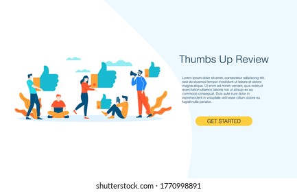 Mobile App Star Review rating people give feedback flat illustration