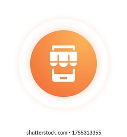 Tienda de aplicaciones móviles - Icono moderno (Pictograma)