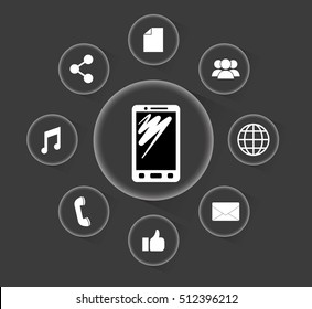 Mobile app technology icon vector illustration graphic design