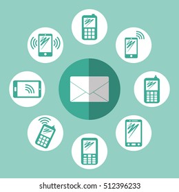 Mobile app technology icon vector illustration graphic design