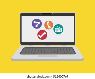 Mobile app technology icon vector illustration graphic design