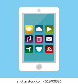 Mobile app technology icon vector illustration graphic design