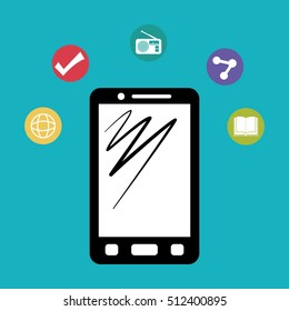 Mobile app technology icon vector illustration graphic design