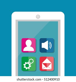 Mobile app technology icon vector illustration graphic design