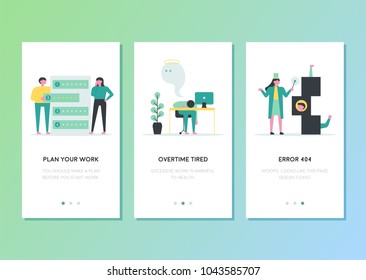 mobile app templates concept vector illustration flat design