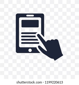 Mobile app transparent icon. Mobile app symbol design from Programming collection. Simple element vector illustration on transparent background.