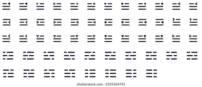 Aplicativo Móvel e IU. Botões de navegação modernos ou menu da Web e ícones definir Menu IU Design Elements ícones. Conjunto de botões Menu hambúrguer. Ícones de navegação do site.