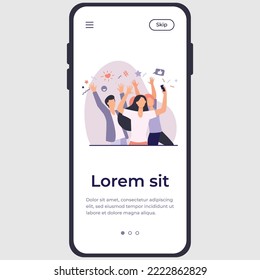 mobile app uiux design with background