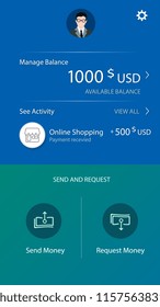 mobile app user interface account balance