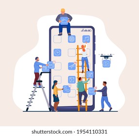 Mobile app user interface gadget software development