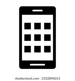 Mobile App Vector Glyph Icon For Personal And Commercial Use.
