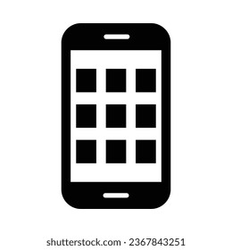 Icono De Glifo Vector De Aplicación Móvil Para Uso Personal Y Comercial.
