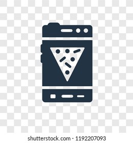 Mobile app vector icon isolated on transparent background, Mobile app transparency logo concept