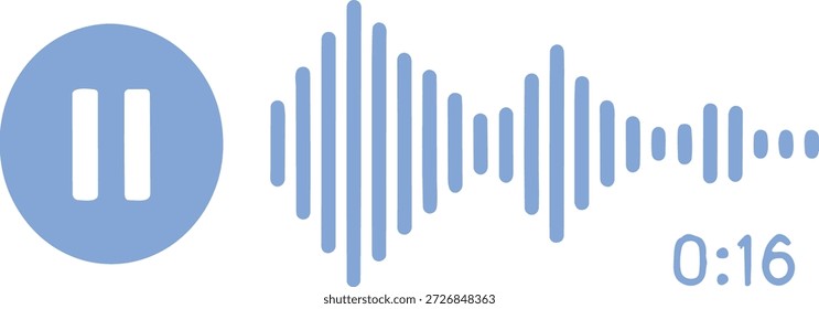 Elemento ui del reproductor de mensajes de voz del App móvil